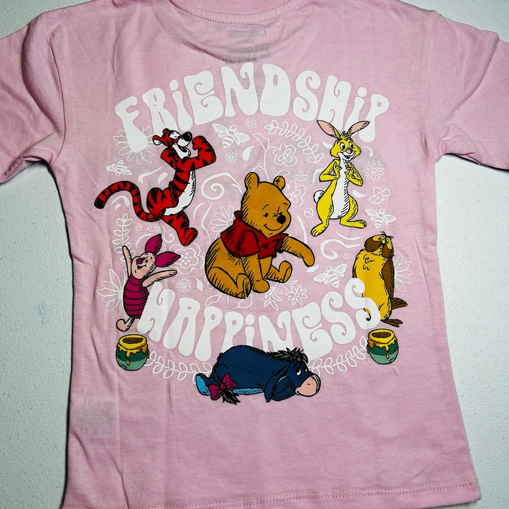 Pink Kids T-Shirt with Cartoon Characters - Picture 2 of 5